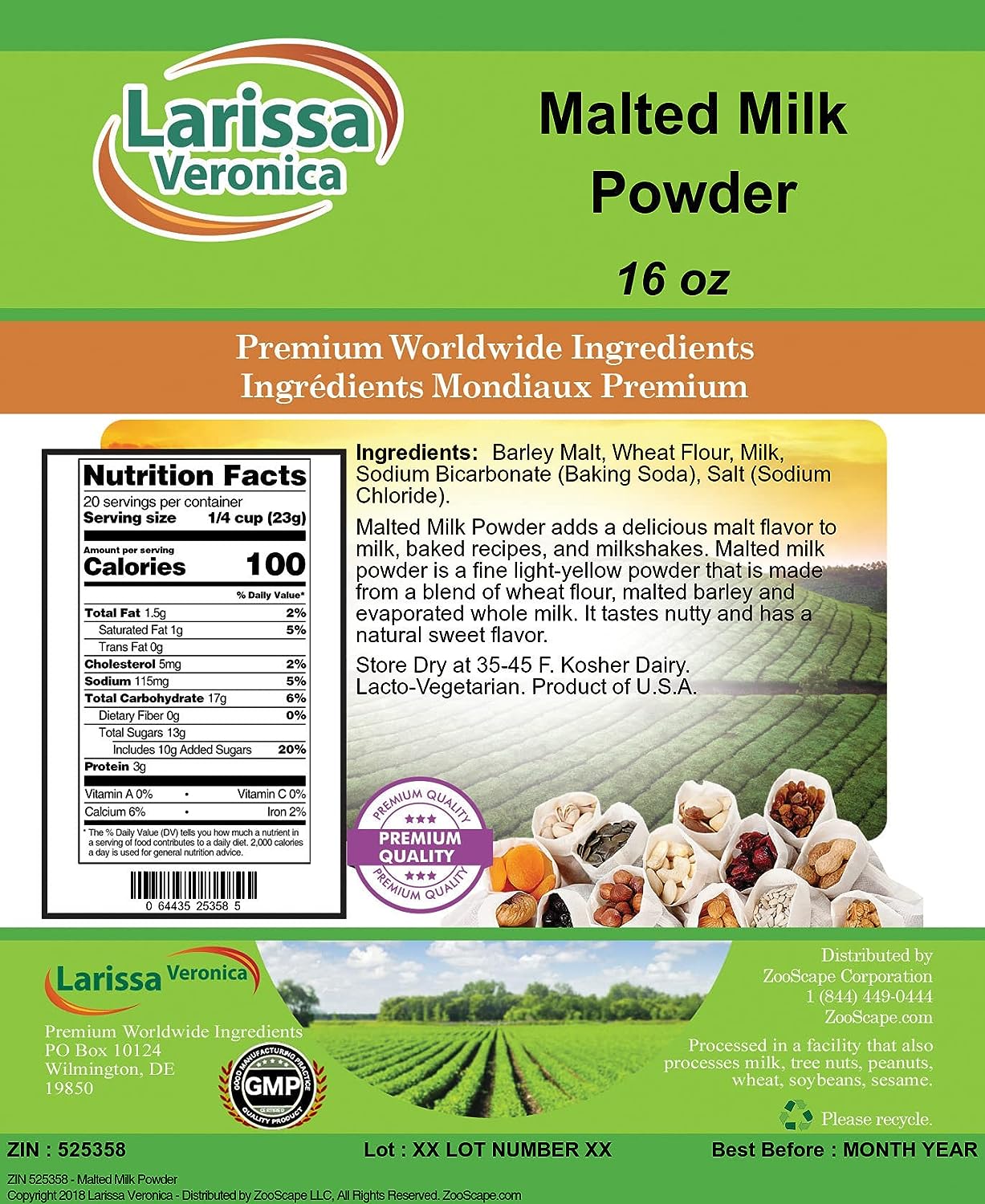 Malted Milk Powder (16 oz, ZIN: 525358) - Image 2